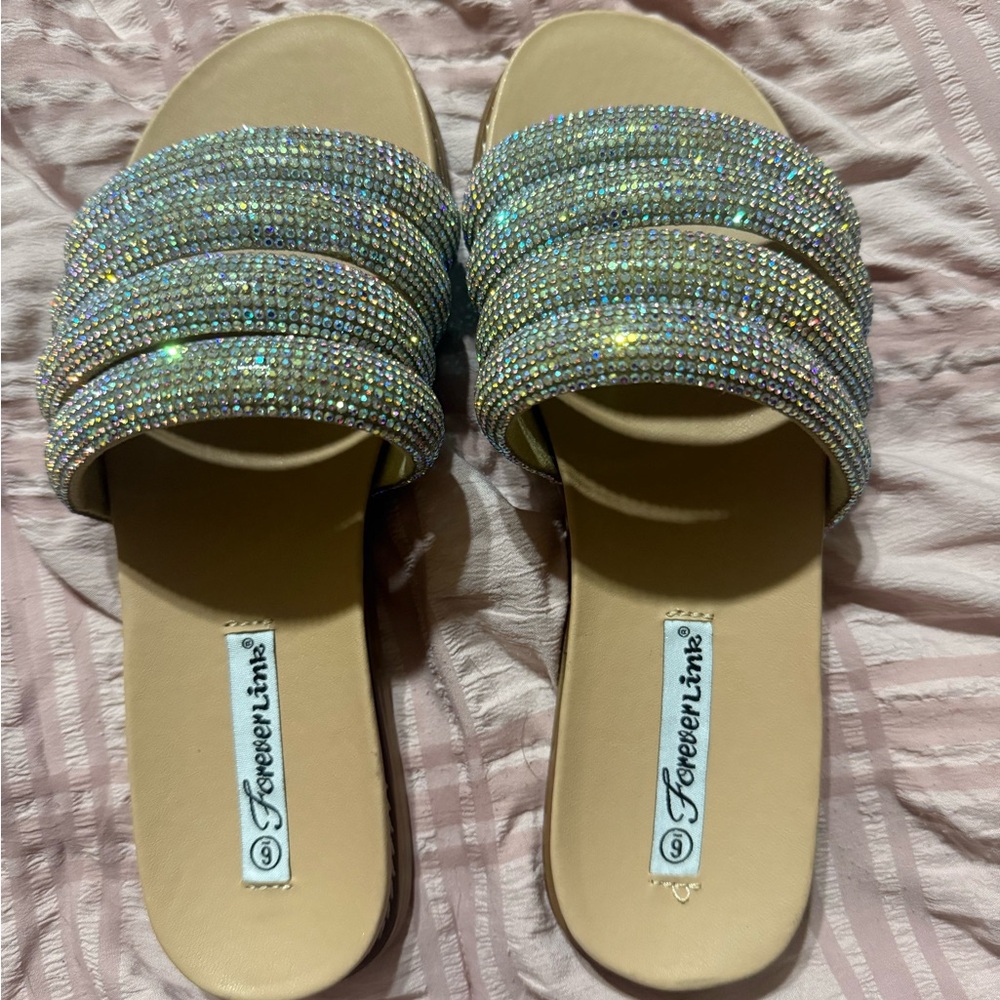 Forever Link Silver Sandals Elegant Design
